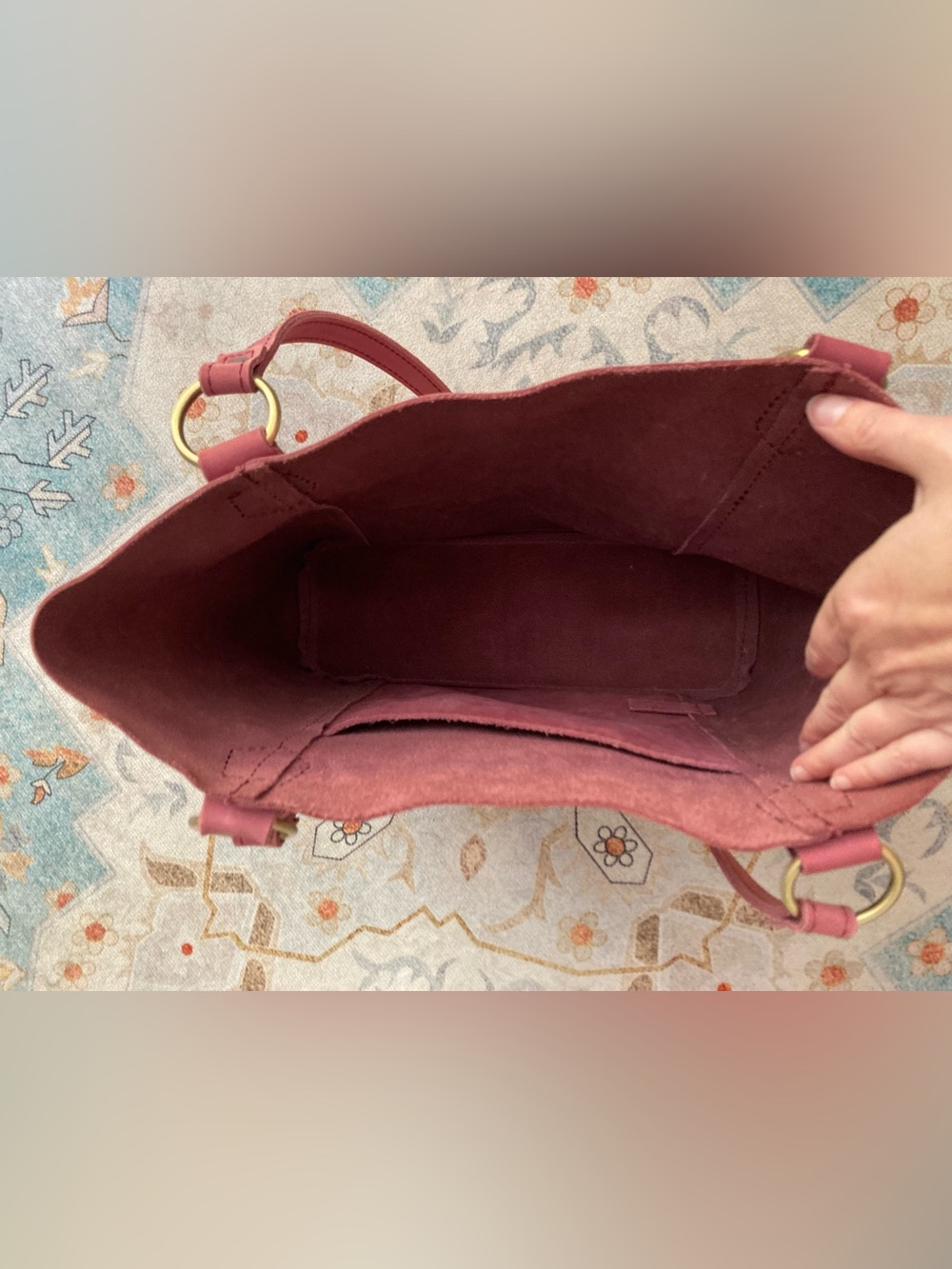 Retired Limited Edition Portland Leather Foxglove Market Tote - Picture 4 of 7